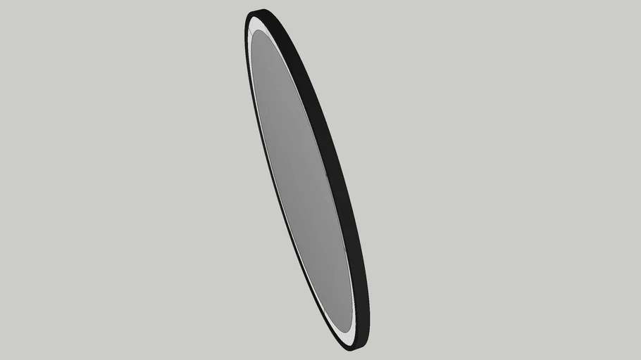 Round mirror with LED light