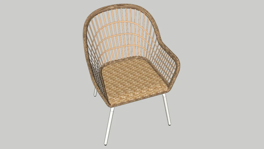 IKEA NILSOVE ニルソーヴェ / NORNA ノールナ NILSOVE / NORNA chair with chair pad rattan white/Laila
