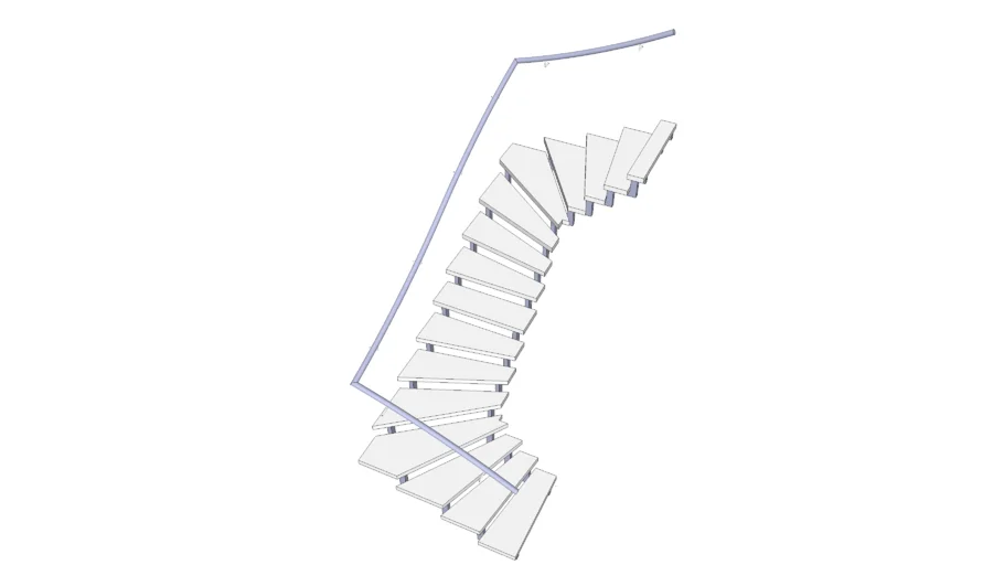 Holzstufen-Treppe mit Stahlunterkonstruktion nach DIN 18065/2011