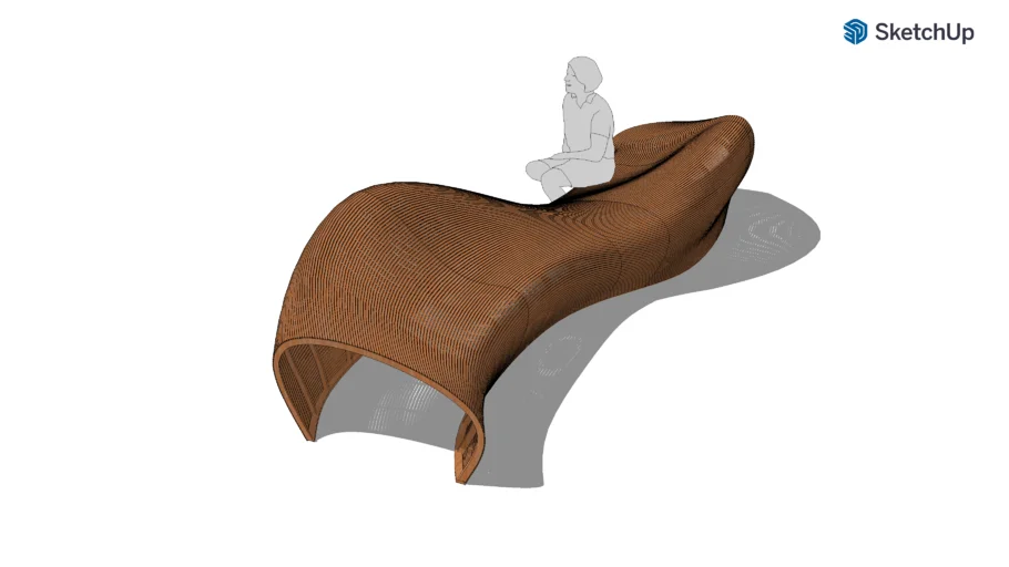 Contemporary Wooden Bench