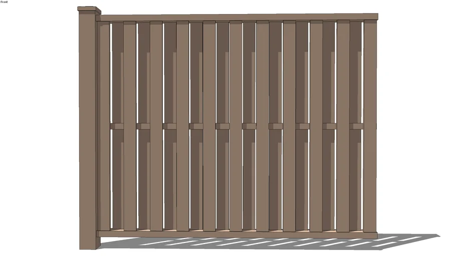 Wood privacy fence staggered-01