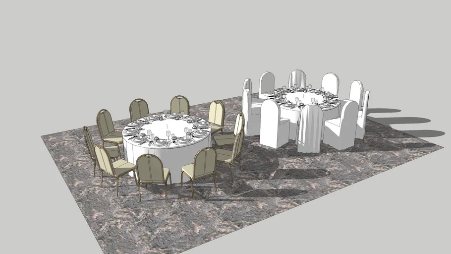 Banquete round table 10 person
