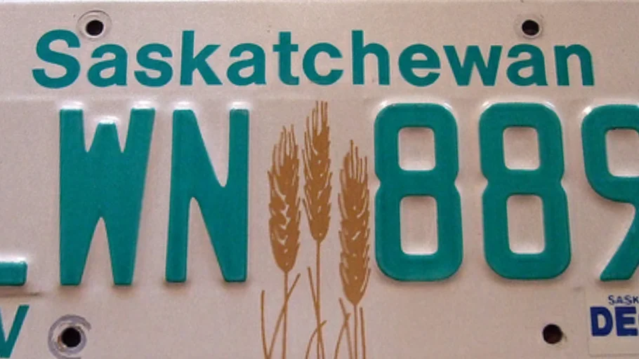 Saskatchewan license plate
