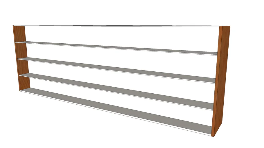 Modern Library Shelving | 3D Warehouse