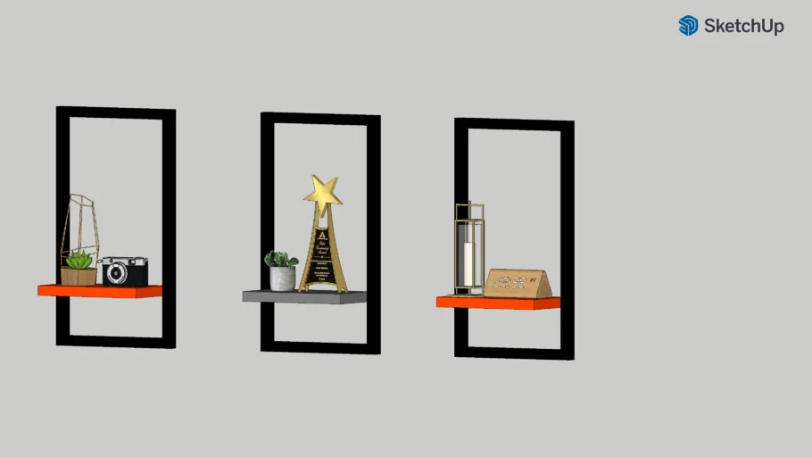 Photo frame shelf with Decor 