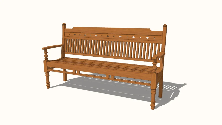 Mid Century Colonial Varangue Bench