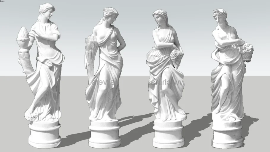 2D Statue Of Four Seasons Ladies