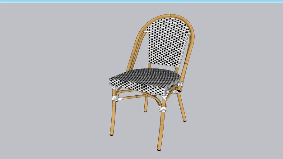 Vorsen PARIS Chair - Black - White Rattan