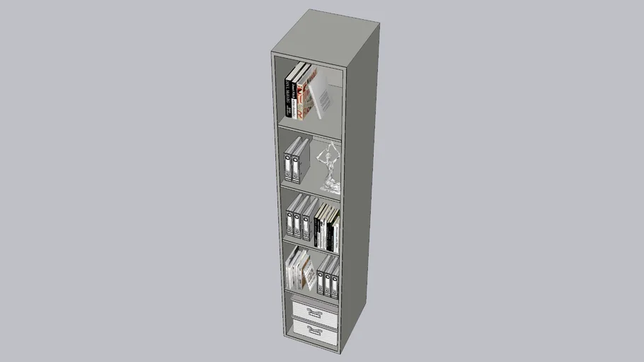 office cabinet with decoration stuff
