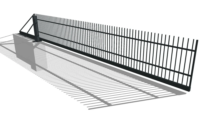 Sliding rolling gate animated