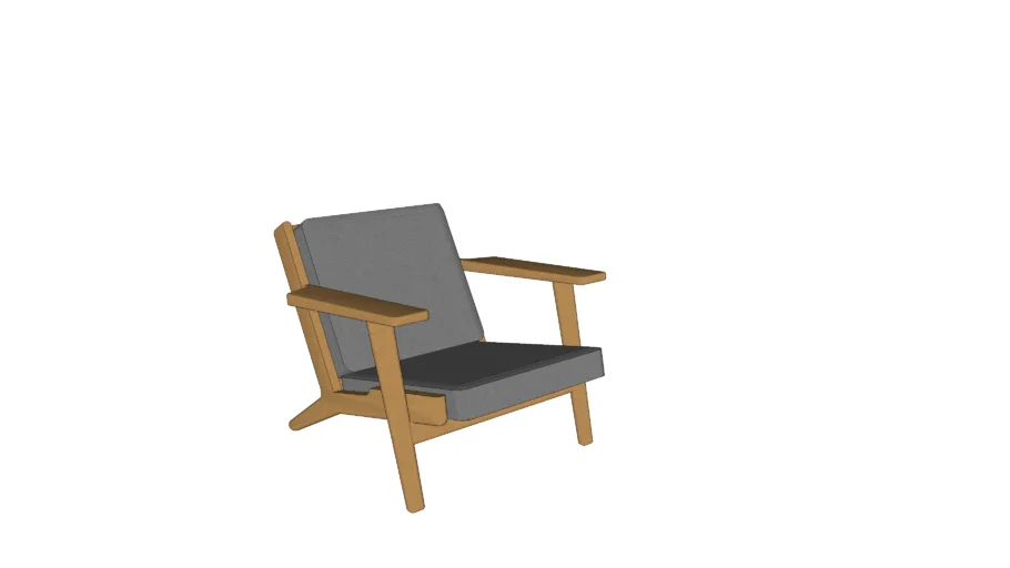 Hans Wegner GE-290 Armchair gray