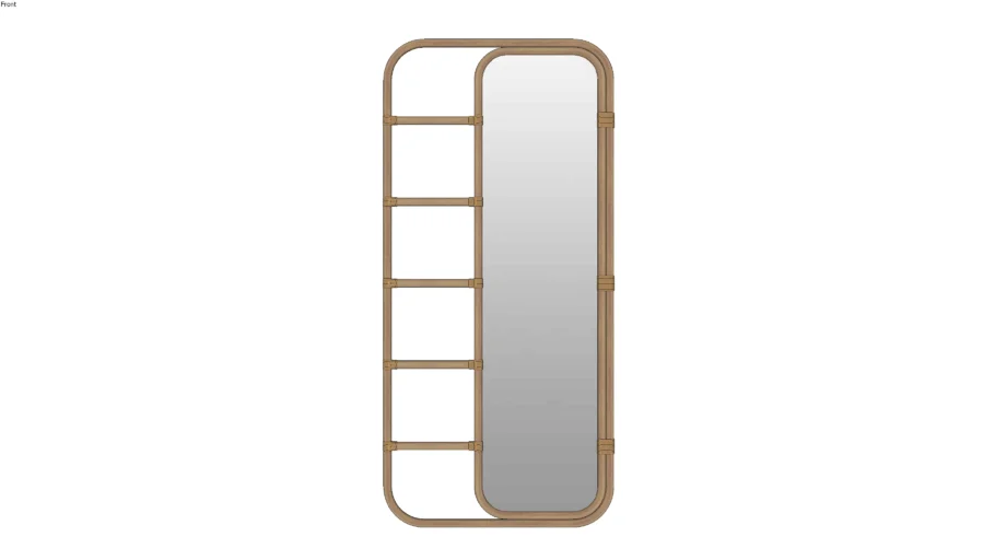 Floor Rattan Mirror . Standing Mirror