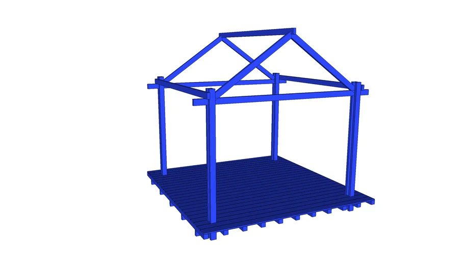 Brinquedo infantil de madeira Teatrinho azul _ Teatrinho azul wooden playground set