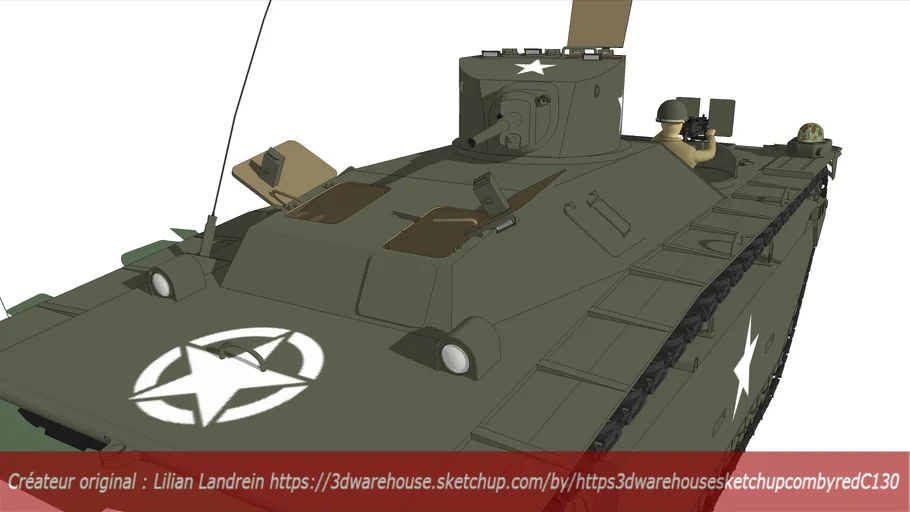 WW2 US ARMY LVT(A)(1) TANK