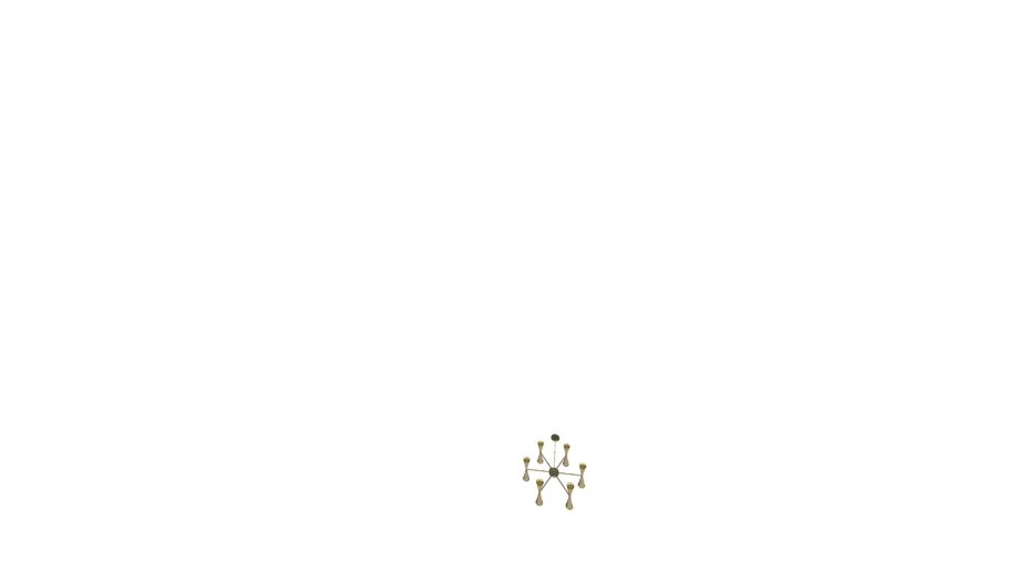 CANVAS Marlene 10-Light Gold Chandelier, Brushed Gold