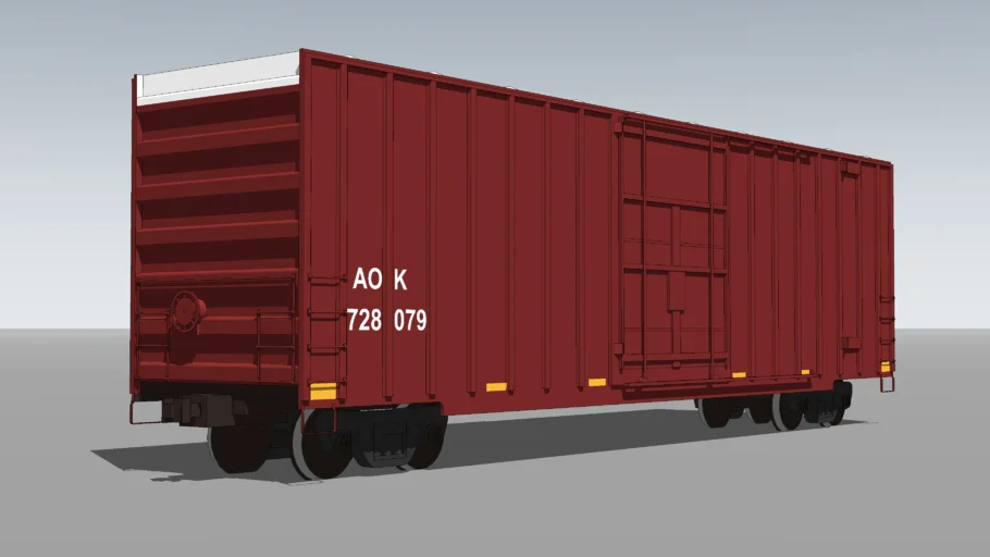 50ft Plate F Hi-Cube Boxcar - Arkansas-Oklahoma Railroad