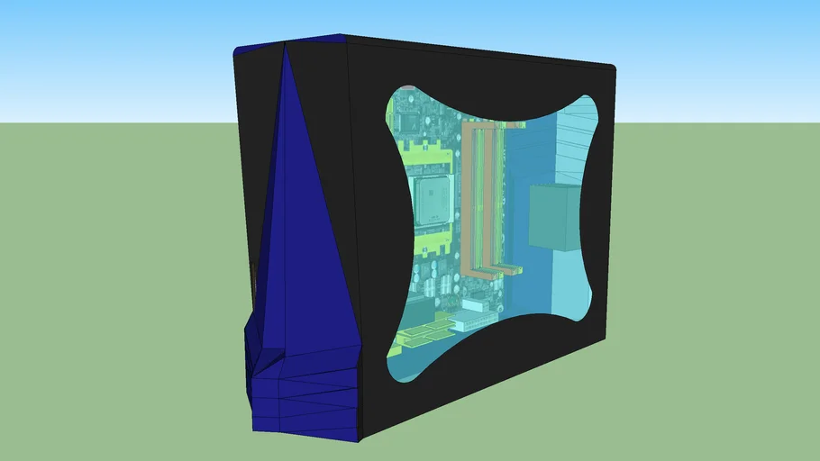 Pc with parts inside | 3D Warehouse