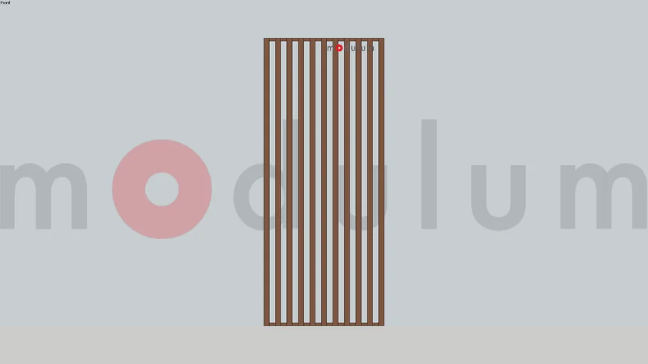 แผงระแนง อลูมิเนียม แนวตั้ง 4.5 x 4.5 เว้น 5.0 cm | modulum