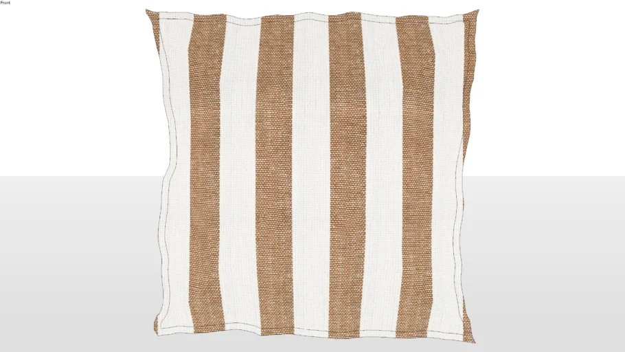 Orange Striped Pillow Balika Homes - Organic Shape