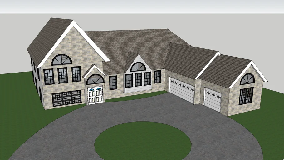 Large tri-level with a 3 car garage.