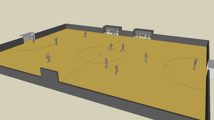 Detailed 5 a side Football Pitch