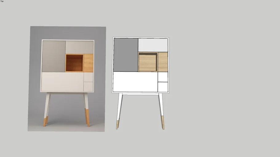modern cabinet closet dressoir wood oak scandinavian