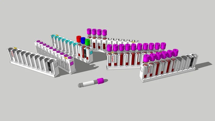 Racks et tubes hématologie Mindray | 3D Warehouse