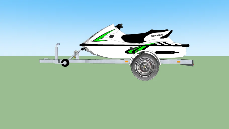 jet ski kawasaki 1200 stx r + trailer