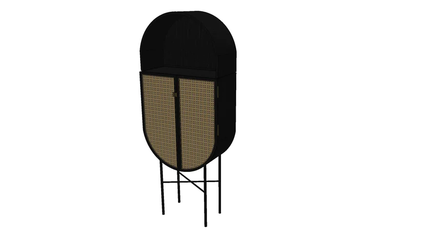 hk living retro oval cabinet webbing