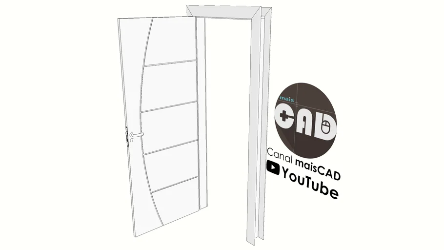 Porta de Madeira Frisada 0,80x2,10m (completa)