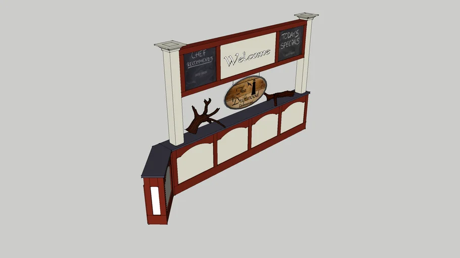 Entry wall / reception desk