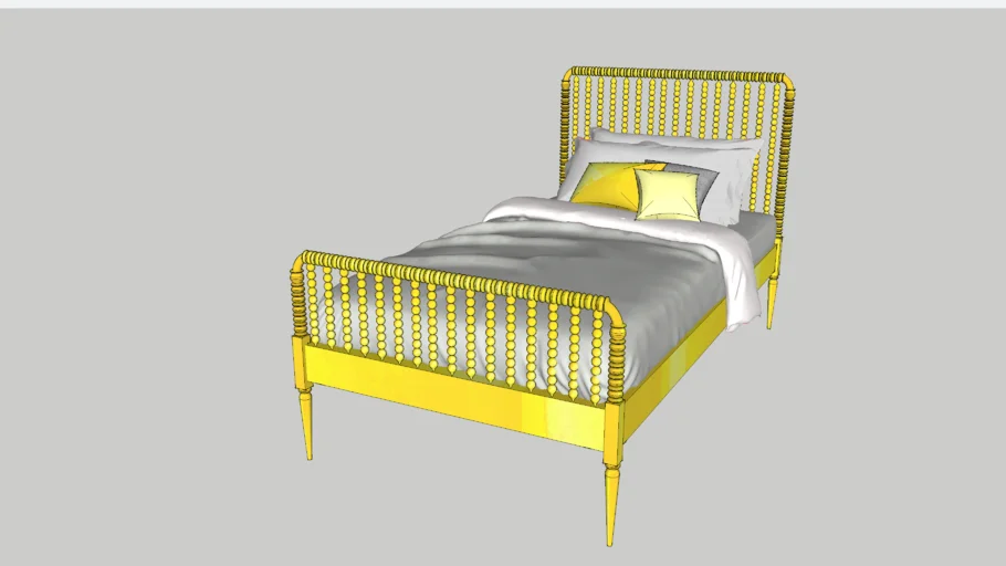  The Land of Nod - Jenny Lind Trundle Bed (yellow)