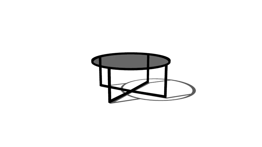 ZAGO Table basse 80cm métal MARKUS Noir MARK-TB80