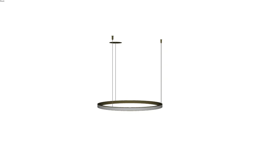 PENDENTE VOLTA 360° ANEL REDONDO LUZ INTERNA Ø52X1,7CM ALUMÍNIO E ACRÍLICO - USINA 16665/52