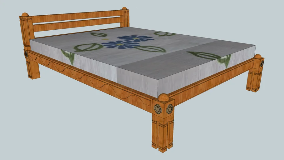 Modern cot in traditional style