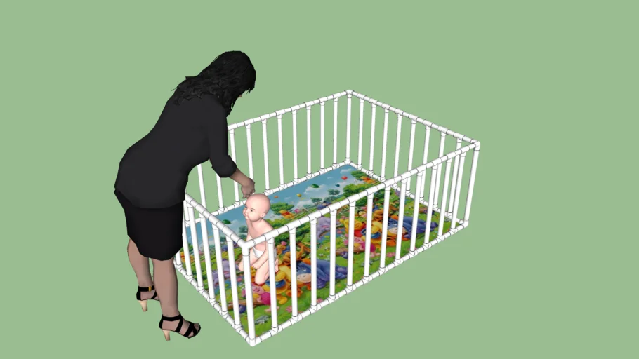 DIY 1" PVC Baby Playpen