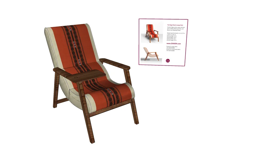 Lounge Chair- Indian fabric texture