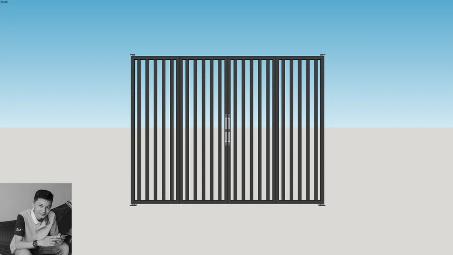 Iron Gate - Cổng sắt bản lề sàn 02
