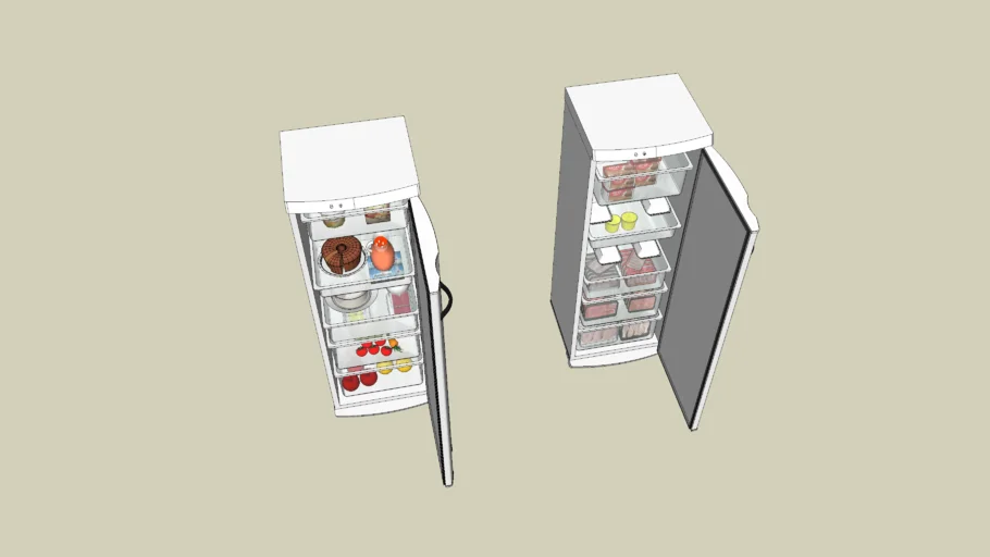 Geladeira/Freezer vertical (porta dinâmica)