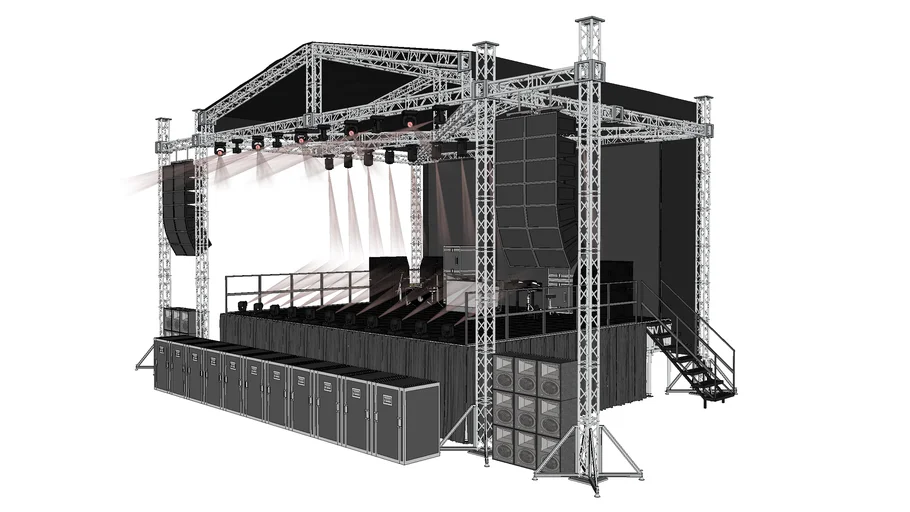 Outdoor Staging – Roof Truss and Scaff