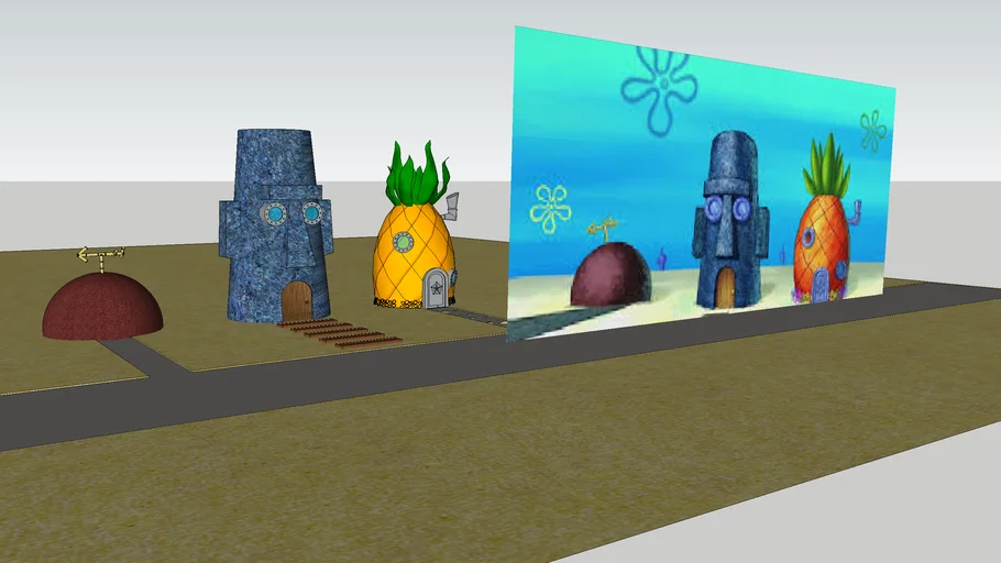 SPONGEBOB HOUSE. BIKINI BOTTOM