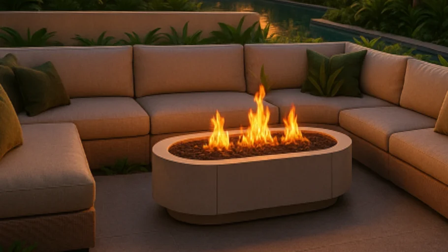 Firepit Externo Lareira á gás Externa 
