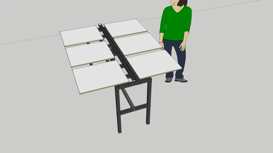 Mesa lineal serigrafia