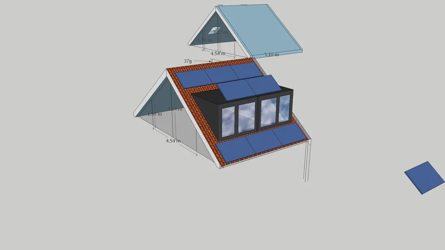 Sloped roof 37 degrees