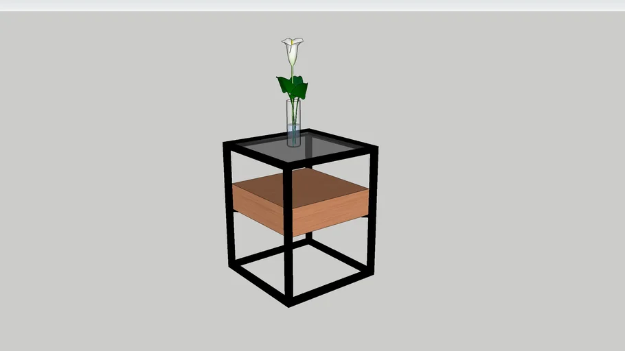Side Table with vas