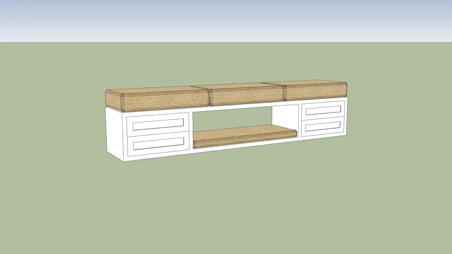 Seating Bench with Cushions