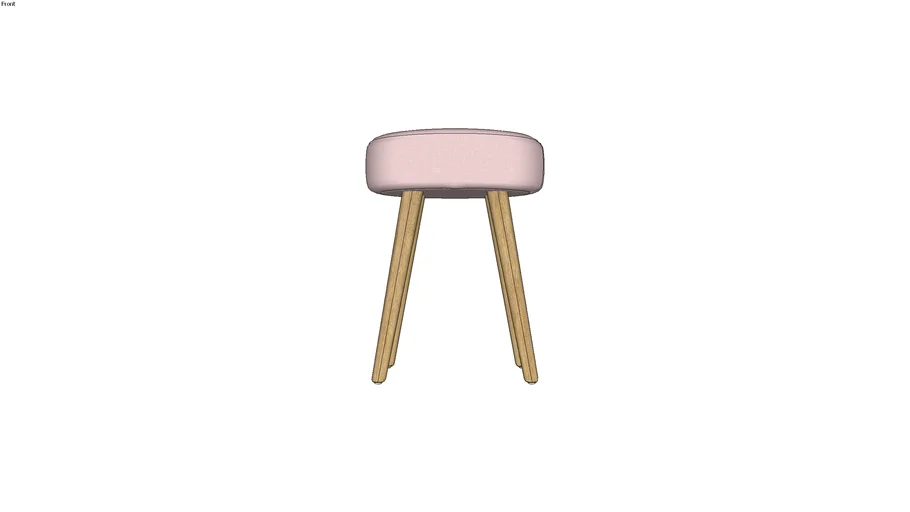 PIN'UP - Tabouret en tissu rose