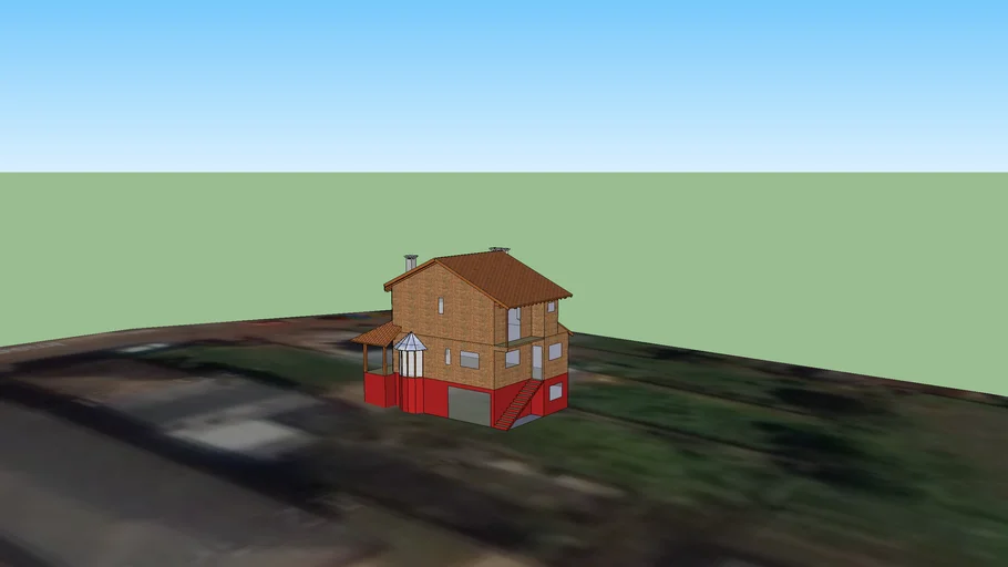 casa de tijolo aparente