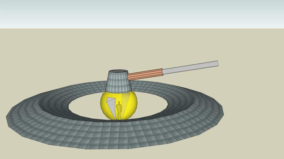 Flying Disk w/ cannon and person | 3D Warehouse