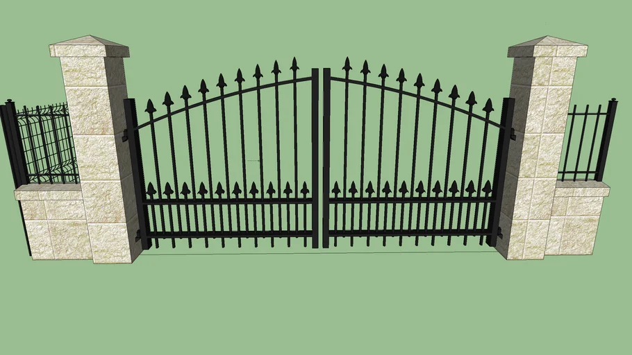 black aluminum gate and grille